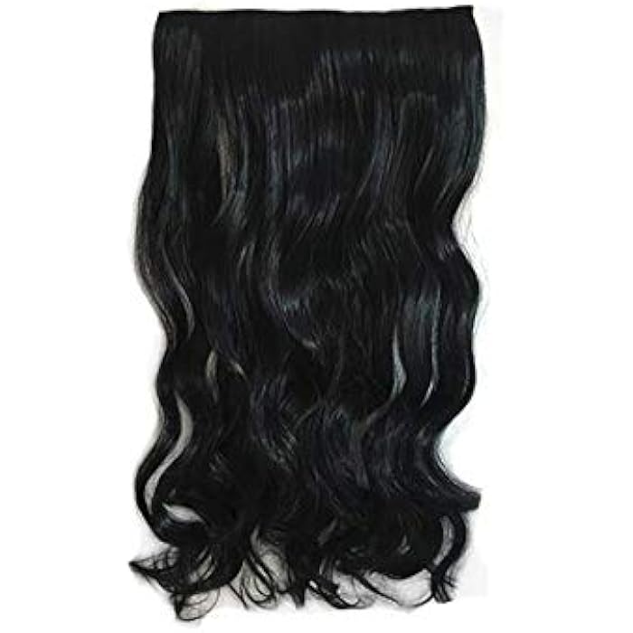 DILLARDS Black Thick Long Curly Hair Seamless Hair Extension - Image 2